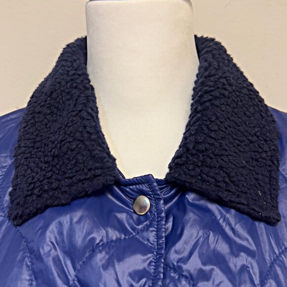 Poster GRL Women Puffer Cropped Jacket Sherpa Collar Streetwear Lightweight Coat - Picture 9 of 12